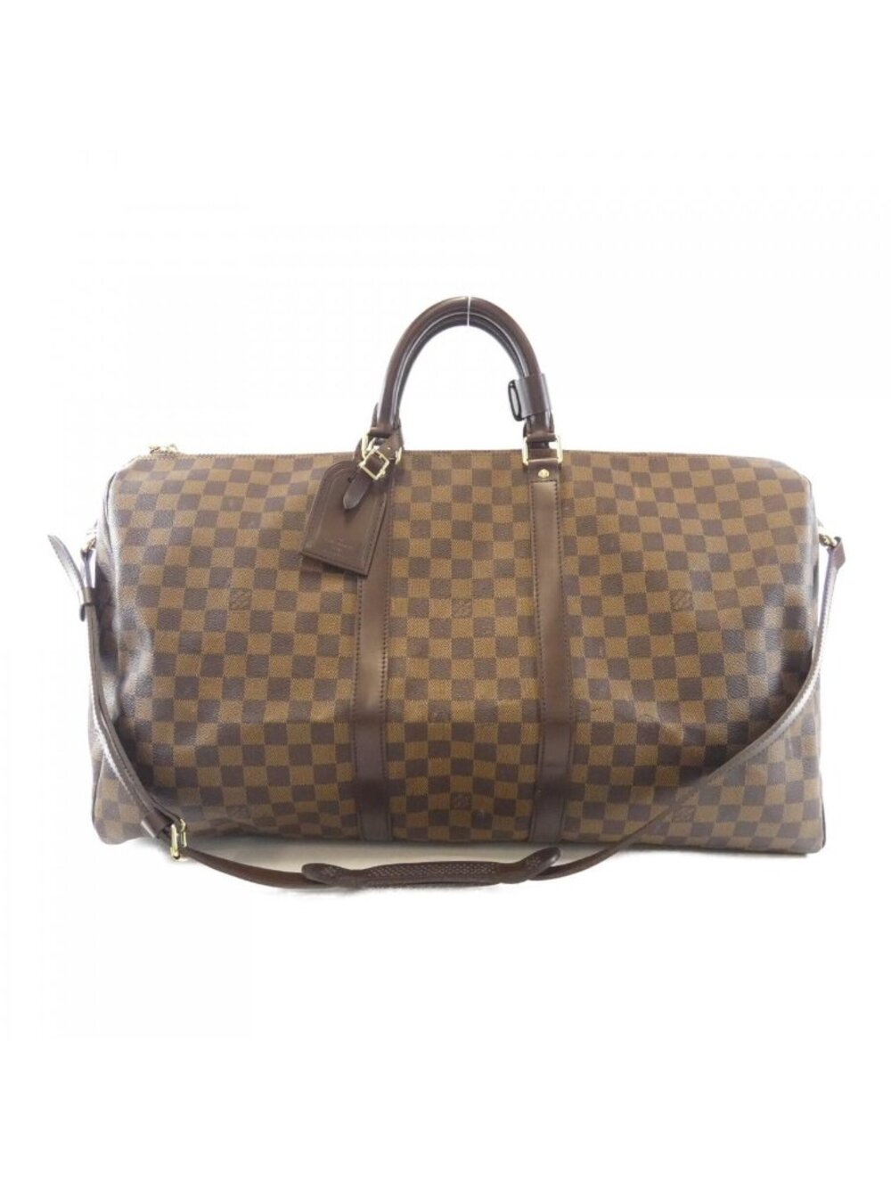 Louis Vuitton Damier Keepall Bandouliere 55 Boston Bag
